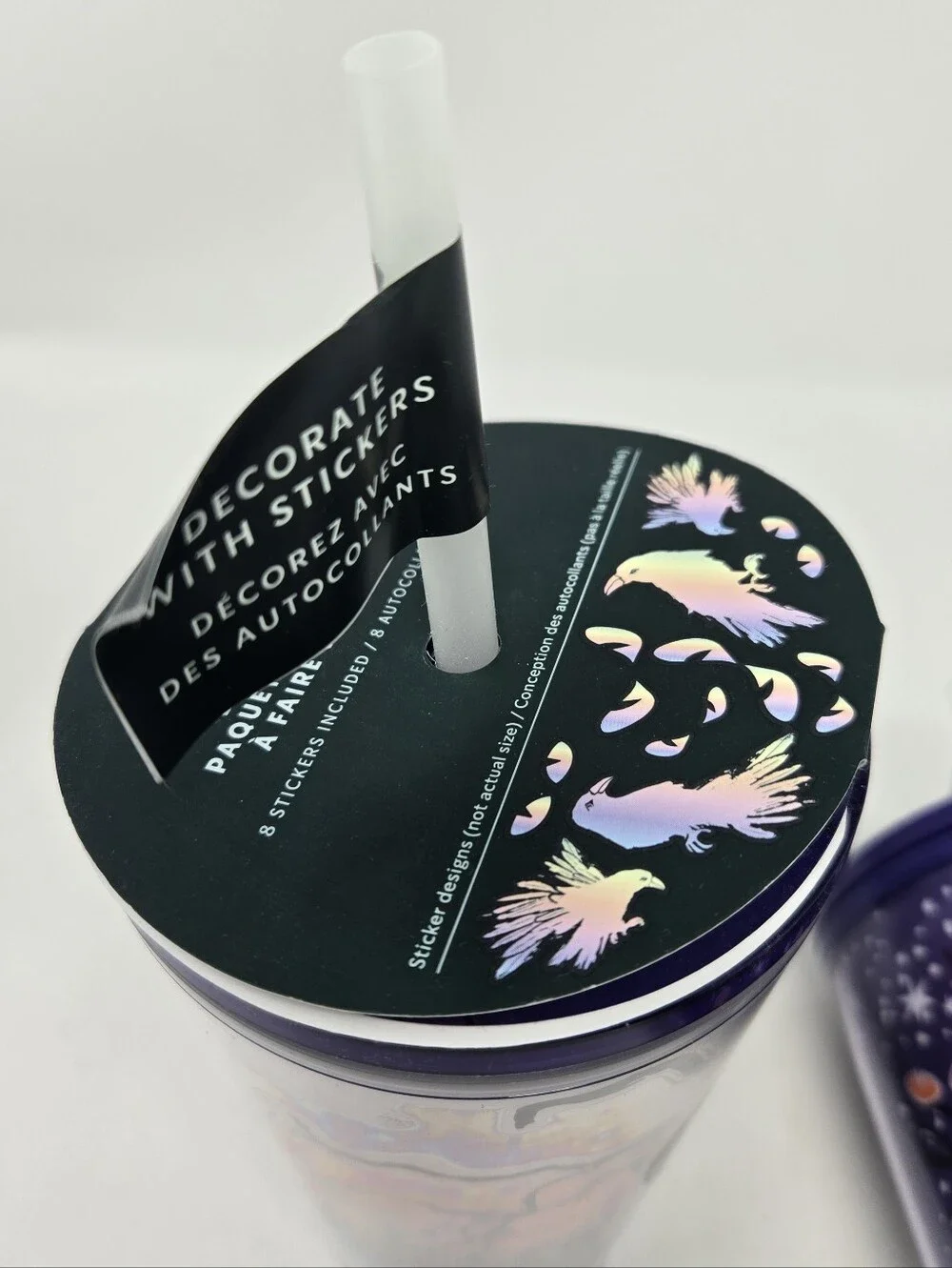 STARBUCKS HALLOWEEN ACRYLIC TUMBLER BUNDLE 2 VENTI 1 GRANDE NWT GLOW IN THE DARK